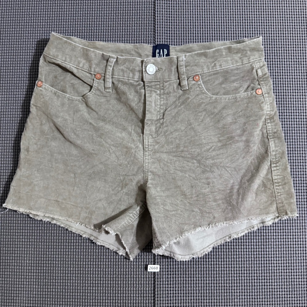 Gap Womens Tan Corduroy Frayed Hem Shorts Size 4